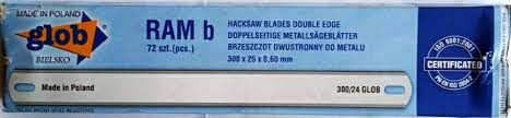 Globus Made in Poland Hacksaw Blade 25mm x 300mm Double Side