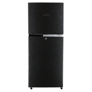 9140WB Chrome Hairline Black Double Door Refrigerator
