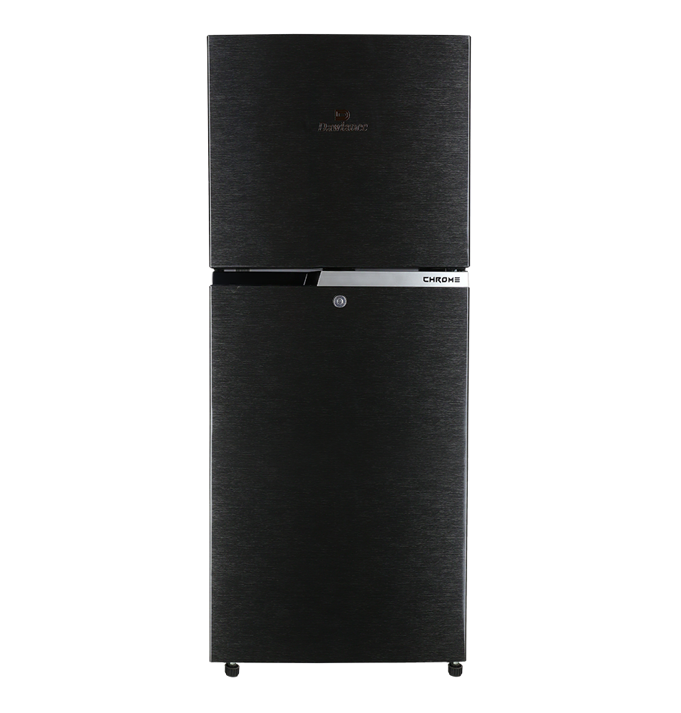 91999 CHROME HAIRLINE BLACK Double Door Refrigerator